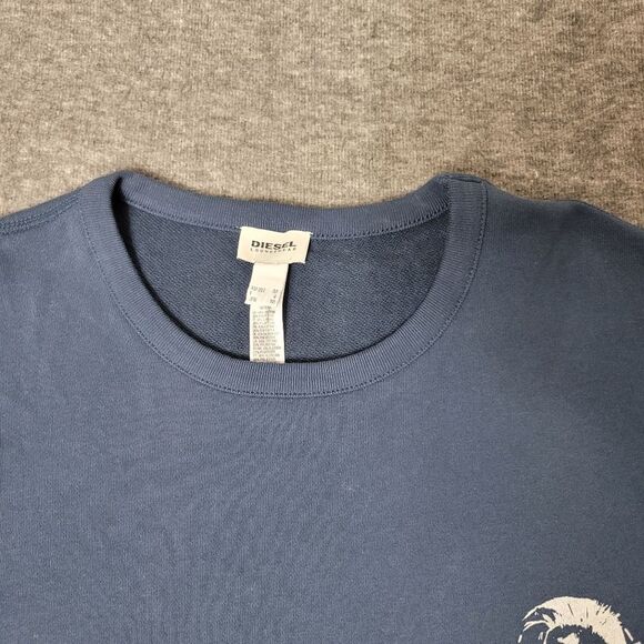 Diesel Umlt-Willy Mens Size M Pullover Jumper Casual Crewneck Blue Sweatshir - Picture 6 of 12